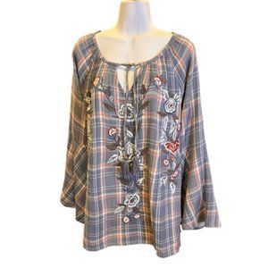 ANTHROPOLOGIE Kyla Seo Embroidered Scout Blouse